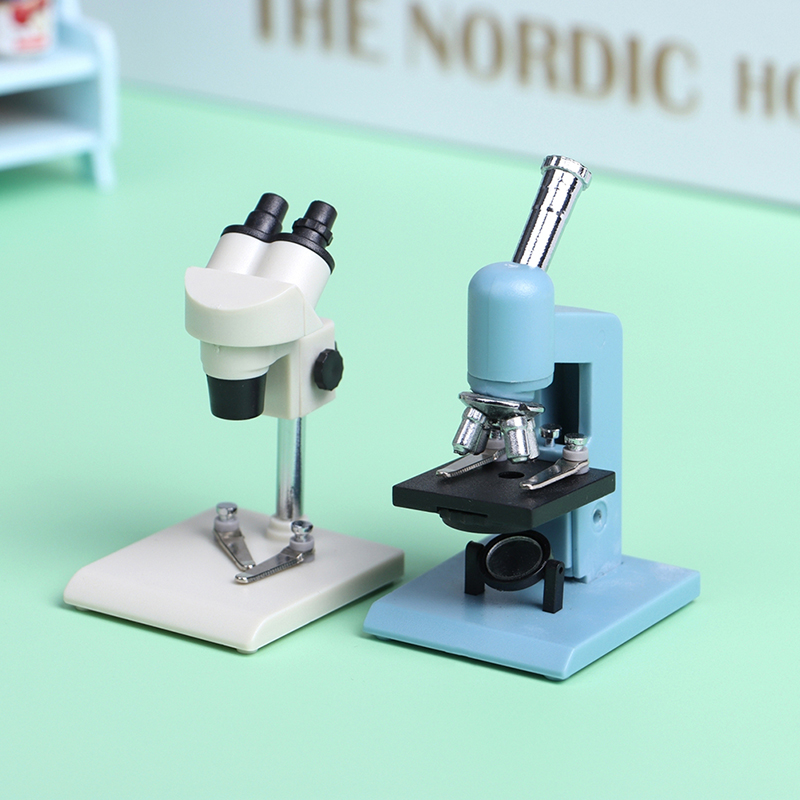 Medical Laboratory Technology - 1Pc 1:12 スケールドールハウスミニチュア顕微鏡実験室機器モデル実験シーン装飾品 DIY ドールハウスアクセサリー