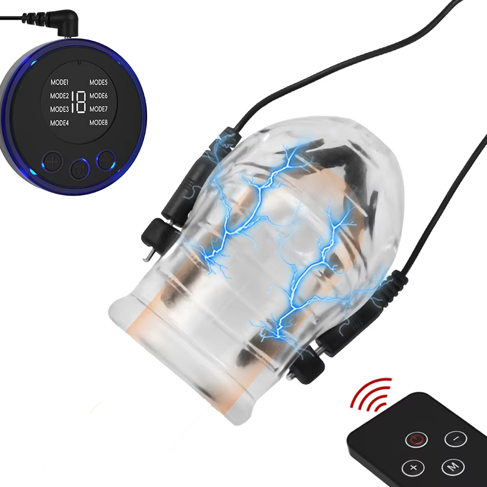 Medical Lab Science - 電気ショック亀頭キャップバイブレーター、プレイヤー付きペニスケージ、電気ショック貞操帯、TENSペニススリーブ、医療をテーマにしたおもちゃ