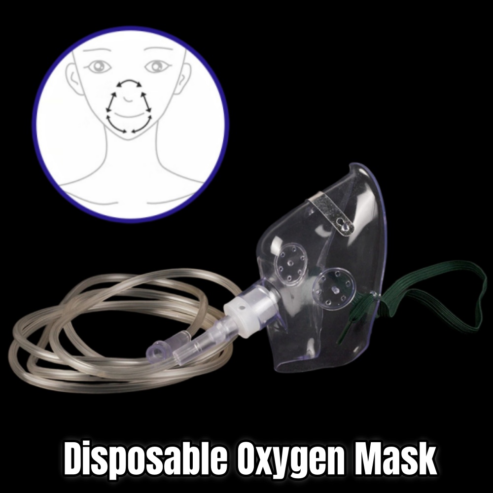 Medical Oxygen Concentrator - 1 セット廃棄酸素濃縮器成人用噴霧マスク医療家庭用 CPAP 透明使い捨て成人用酸素マスク