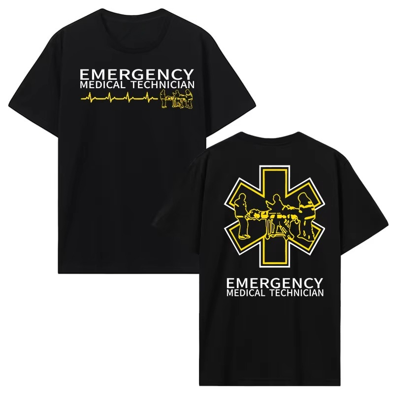 Medical Lab Technician - 夏のファッション綿 Tシャツ紳士服カジュアル Tシャツ誇り高き救急救命士 EMT 緊急医療技術者メディックレスキュー Tシャツ