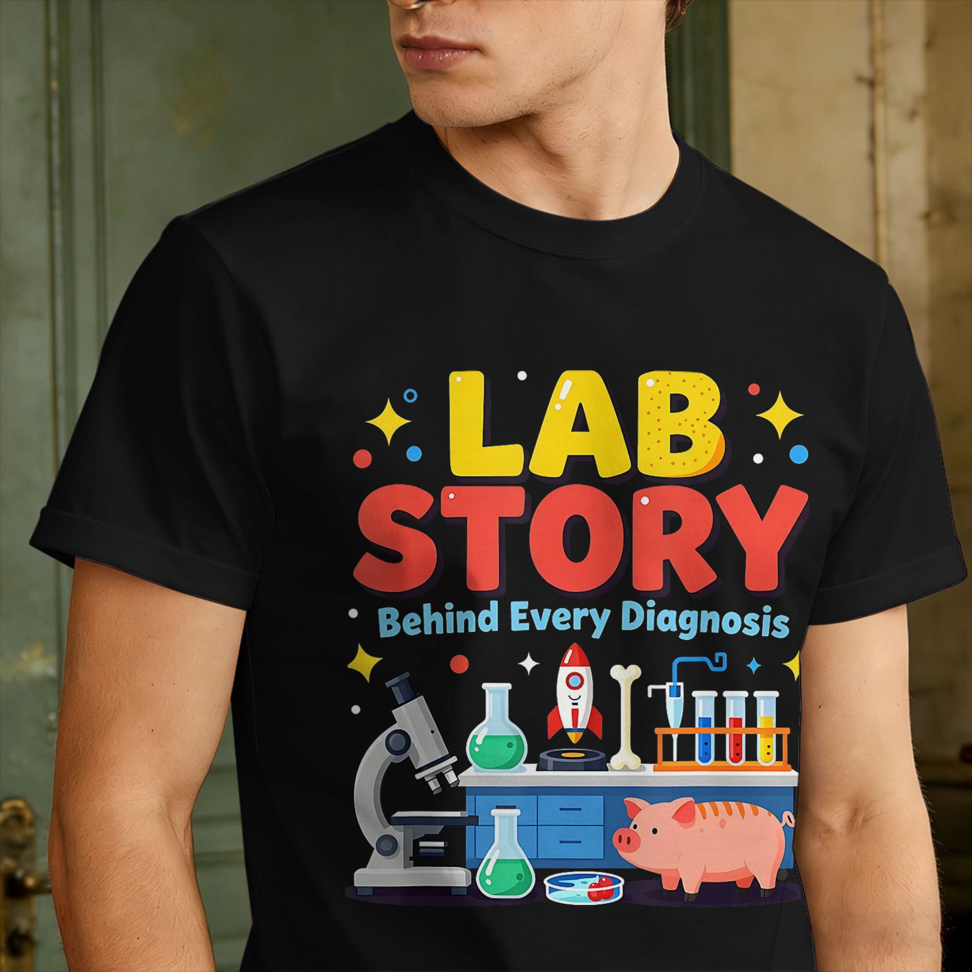 メンズ医療研究所技術者チームラボストーリーウィーク Tシャツ - Medical Lab Technician のレビューと価格
