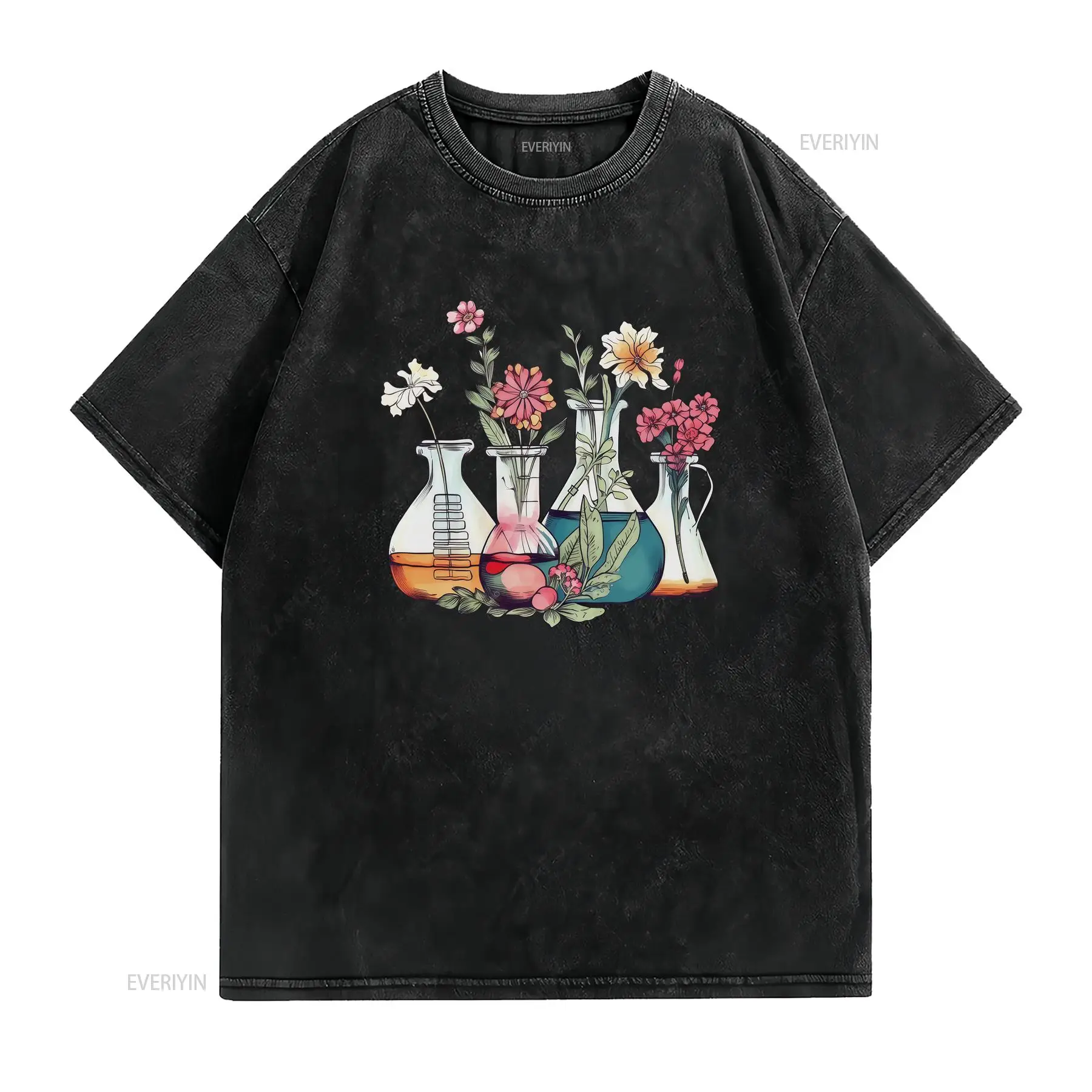ラボ用Tシャツ 花柄ビーカー 化学研究所 科学者 化学者 医 - Medical Lab Technician のレビューと価格