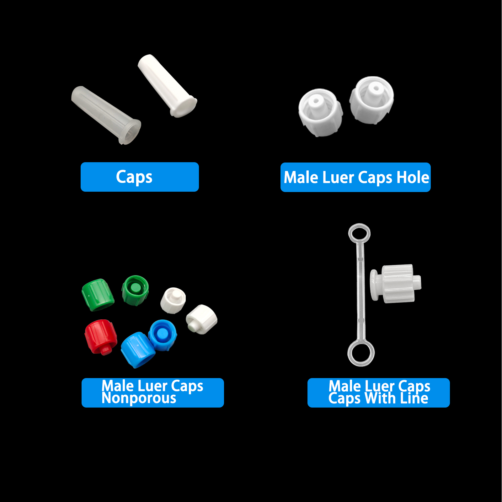 500個入り ルアーキャップ オス型 ルアーロック用穴付き、 - Medical Labs のレビューと価格